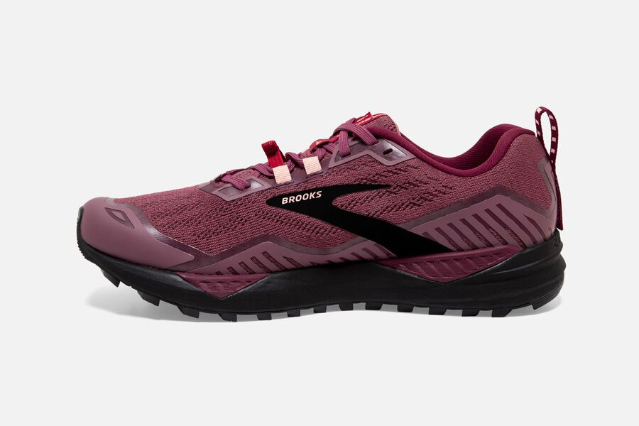 Brooks Cascadia 15 Trail Running Shoes - Womens - Burgundy - TB7650832